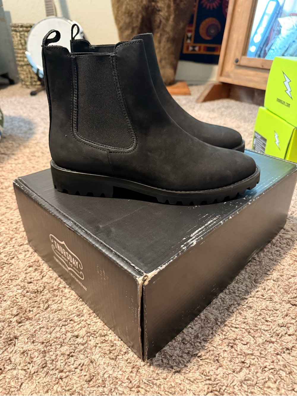 Thursday Boot Company Black Chelsea Heeled Boots